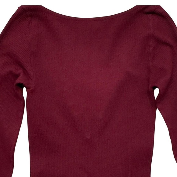 Intimately Free People Womens XS Fitted Deep V Neck Faux Lace Up Front Y2K Style - Picture 5 of 9